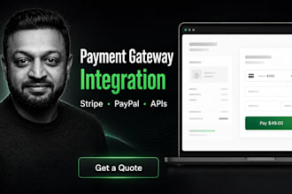 integrate stripe, paypal, or any payment gateway api into your website