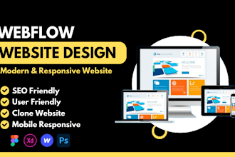 design and optimize webflow website, webflow landing page, webflow blog page