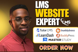 build wordpress lms website with learndash, buddyboss, tutor lms, masterstudy