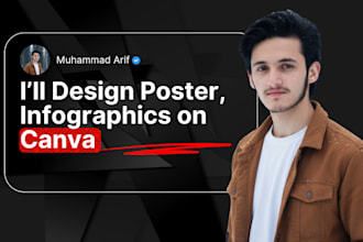 design canva posters, infographics and  canva ebook