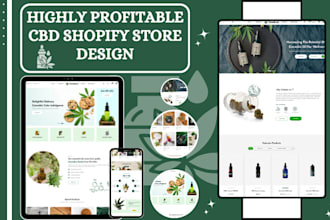 design cbd website cannabis shopify store marijuana store cbd oil dropshipping