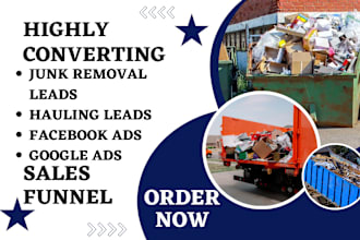 generate junk removal leads hauling dumpster leads junk removal lead funnel