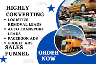generate logistics leads auto transport freight leads logistics lead funnel