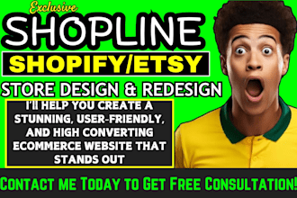baby shopline store development shopify dropshipping  design, etsy products SEO
