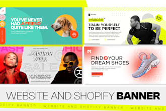 design website banner, web slider and shopify banner