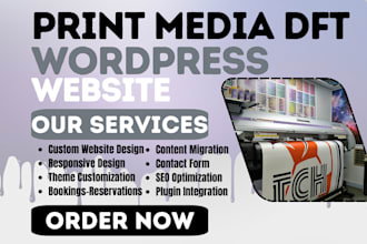 design digital print media dft branding signage banners decals wordpress website