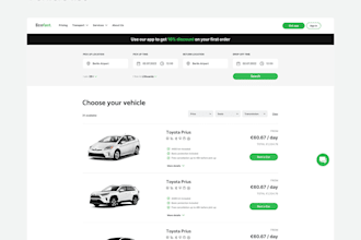create a limousine website, car booking website, and taxi booking website