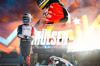 create motorsport posters for social media and print