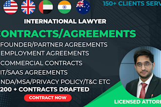 draft legal contracts and agreements