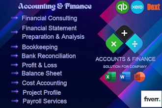do accounting, finance, bookkeeping, financial statement