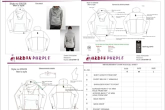 design clothing pack bag tech pack fashion tech