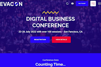design event conference business website