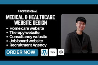 design medical healthcare staffing website home care clinic dna testing website