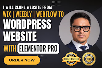 clone website from wix weebly webflow to wordpress platform