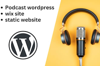 design podcast wordpress website static website and wix site