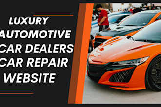 design automotive car dealer auto repair website spare part dropshipping store