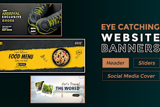 design eye catching website banner, header, slider