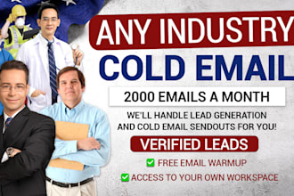 send cold emails to b2b leads in any industry on your behalf