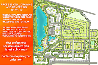 create professional residential and subdivision master plan