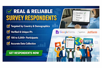 get real respondents to fill your online survey and google form