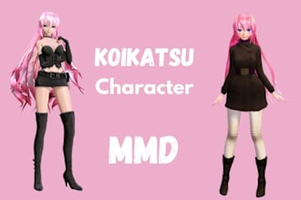 create custom koikatsu character model