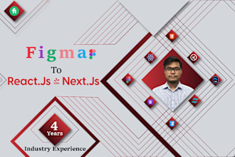 convert figma to react or nextjs with responsive web app