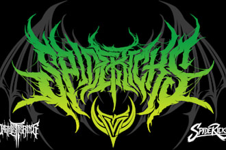create dark lettering for death metal band or gothic tattoo