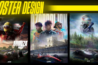 design a f1 or racing poster