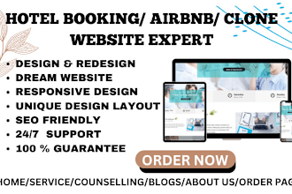 create a stunning hotel booking website airbnb website clone website