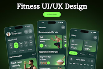 ai app fitness app, workout, personal trainer app UI UX design in figma