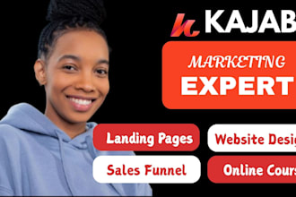 kajabi online course, course website kajabi landing page, ezycourse