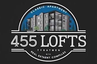 design eye catching classic apartment complex logo design