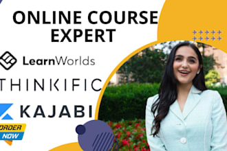 set up online course on thinkific kajabi podia and teachable
