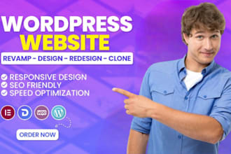 design, redesign, clone, build, edit, revamp responsive wordpress website design