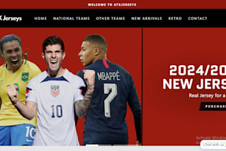 build jersey shopify store sport gear store jersey website in 72hrs