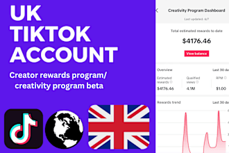 create unique UK tiktok account for monetization in creativity program beta