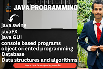 assist with java console, gui, awt swing, javafx and database tasks and projects