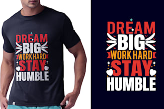 produce custom trendy minimalist typographic t shirt design