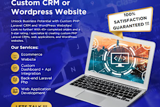 create custom crm, wordpress website, web application