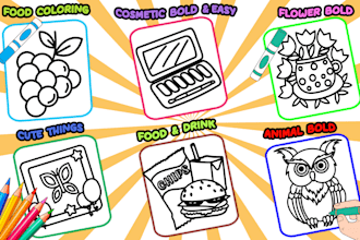 draw custom bold and easy coloring pages for kids and adults
