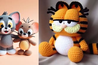 write amigurumi crochet pattern with step by step photo and video tutorial, esty