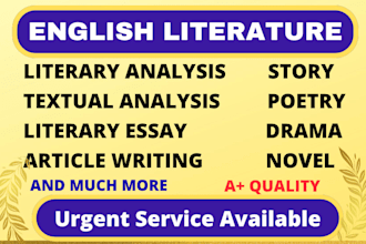 handle english literature and creative writing tasks