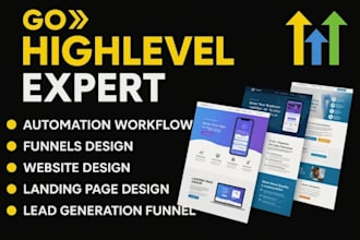 build go high level landing page, gohighlevel sales funnel, ghl website expert
