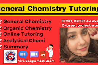 tutor general chemistry and organic chemistry