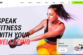design personal trainer or fitness website with booking