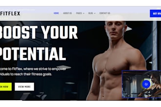 design personal trainer or fitness website with booking