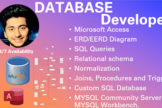 design database sql, erd, eerd, queries in mysql and ms access