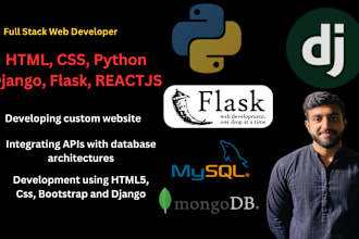 develop websites apis in python django with sql mongodb
