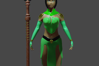 do 3d character and props modelling