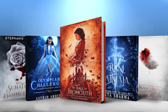 do professional, minimalist, fantasy book and ebook covers